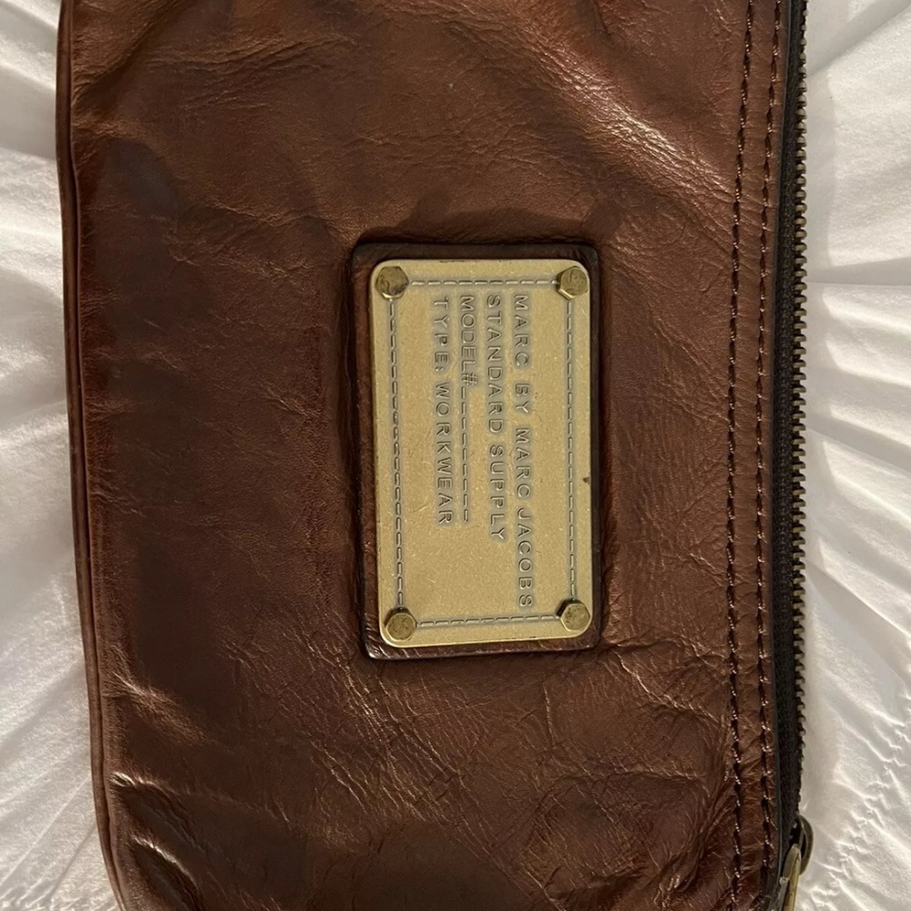 Marc By Marc Jacobs Brown Leather Clutch